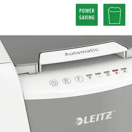 "Leitz IQ Autofeed Small Office 100" automatinis popieriaus smulkintuvas P4, kryžminis smulkinimas, 22 cm, 4 x 30 mm, 34 L, Touch, 8 lapai