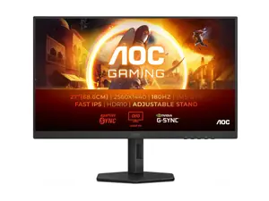 AOC | Q27G4XF | 27 " | IPS | 16:9 | 180 Hz | 1 ms | 2560 x 1440 pixels | 300 cd/m² | HDMI ports quantity 1 | Black | Warranty 36 month(s)
