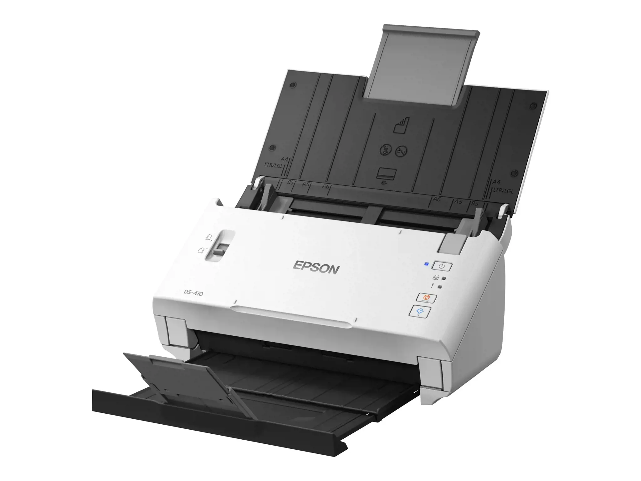 "Epson WorkForce DS-410", 215,9 x 3048 mm, 600 x 600 DPI, 48 bitų, 16 bitų, 16 bitų, 16 bitų, 8 bitų