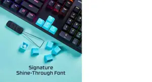 "HyperX" guminiai klavišų dangteliai, klaviatūros dangtelis, termoplastinis elastomeras (TPE), 1,4 mm, mėlynas