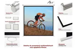 ART ER M120 4:3 ART rankinis ekranas pusiau automatinis 4:3 120 244x183cm MS-120 4:3