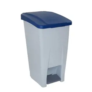 Šiukšliadėžė pedalams Mėlyna Pilka 60 L (50 x 41 x 67 cm)