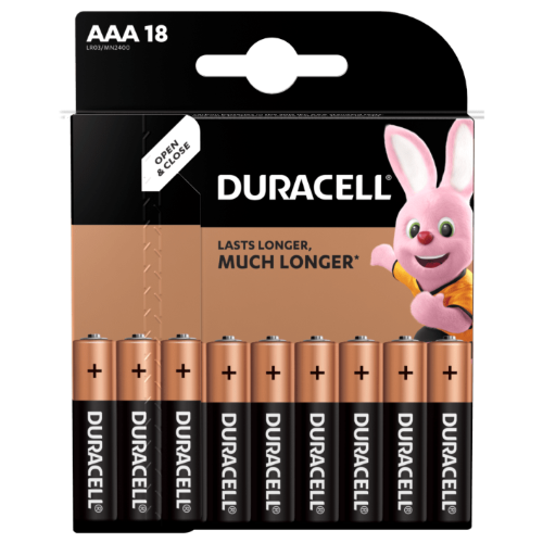 Baterijos DURACELL AAA, LR03 18 vnt