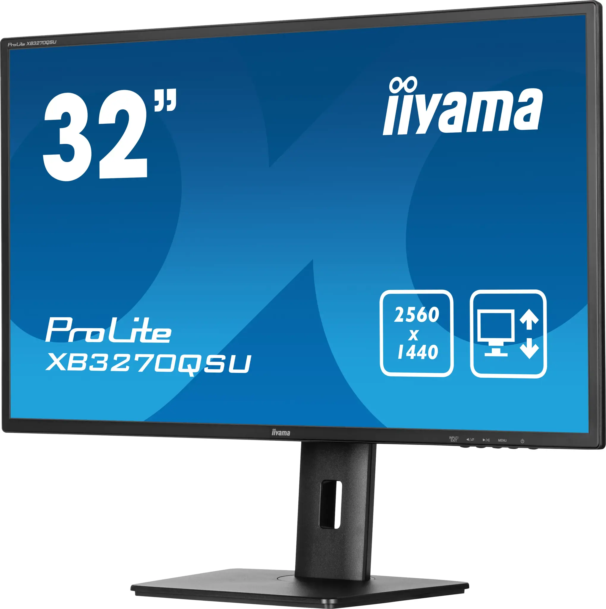 iiyama ProLite XB3270QSU-B1, 81.3 cm (32"), 2560 x 1440 pixels, Wide Quad HD, LED, 3 ms, Black