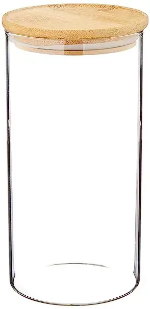 Indas biriems produktams, stiklas/bambukas, 1,2 l, D 10 cm, H 20 cm, vnt