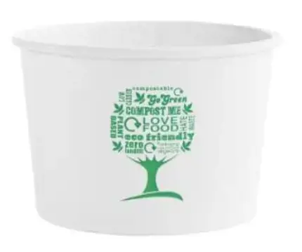 Vienkartiniai indeliai sriubai, VEGWARE,  GreenTree popieriniai, 480 ml, D115mm, 25 vnt