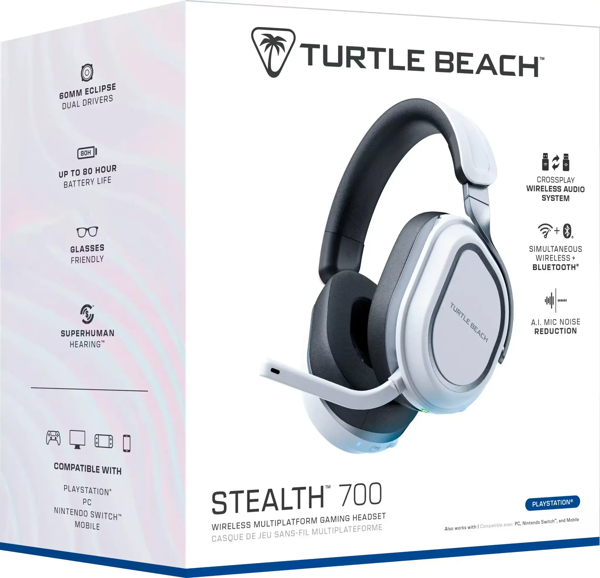 Turtle Beach wireless headset Stealth 700 Gen 3 PlayStation, white