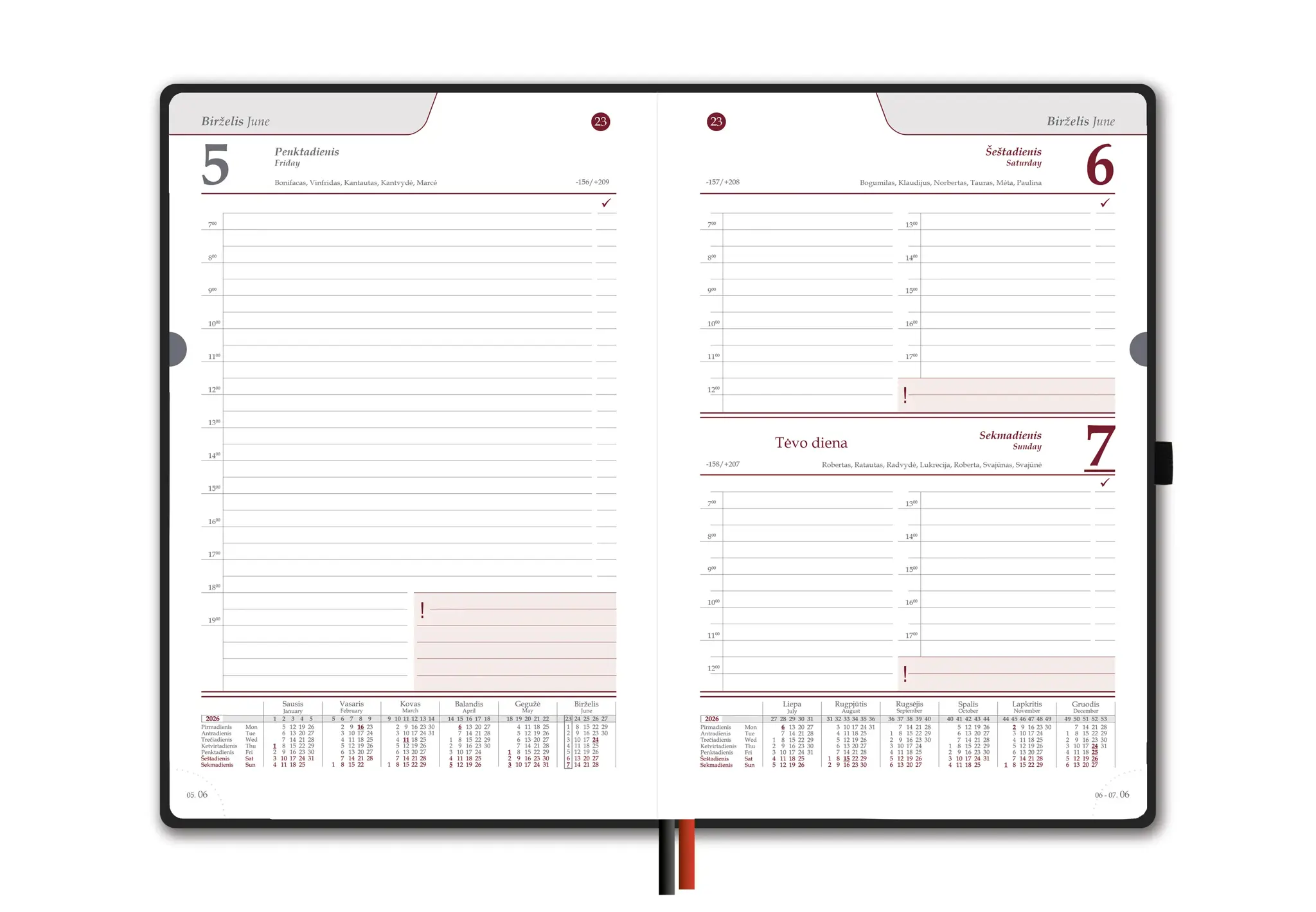 Kalendorius FASHION SPECIAL EDITION, 2026, PU, A5, turkio sp. LT