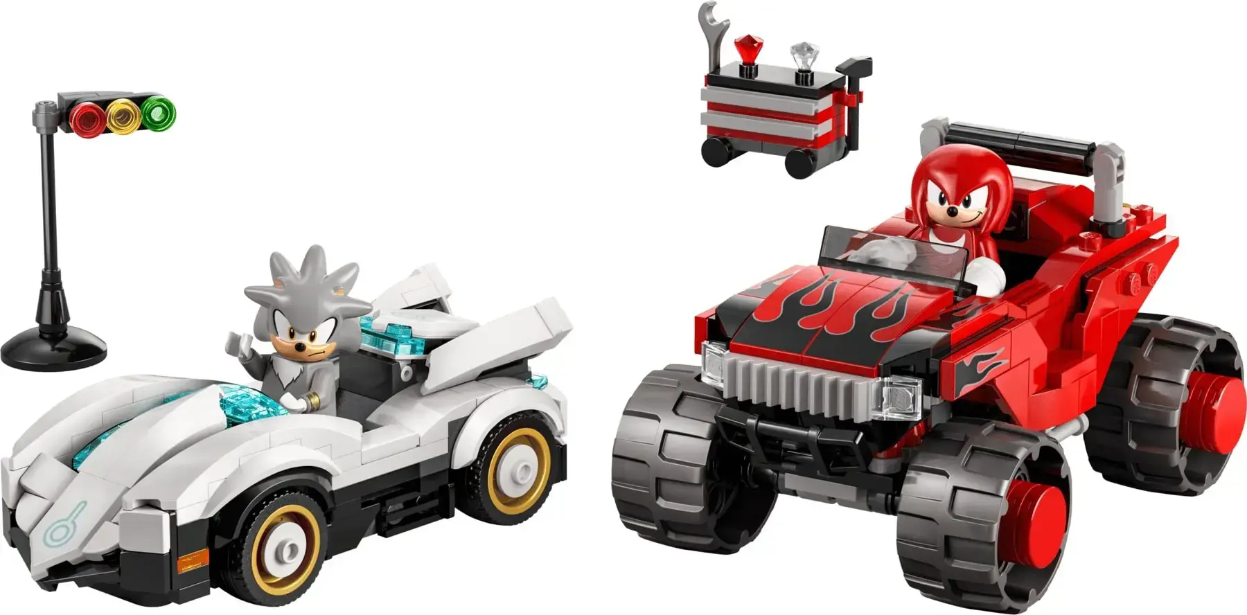 LEGO SONIC THE HEDGEHOG 77118 Silver's Car vs Knuckles' Monster Truck