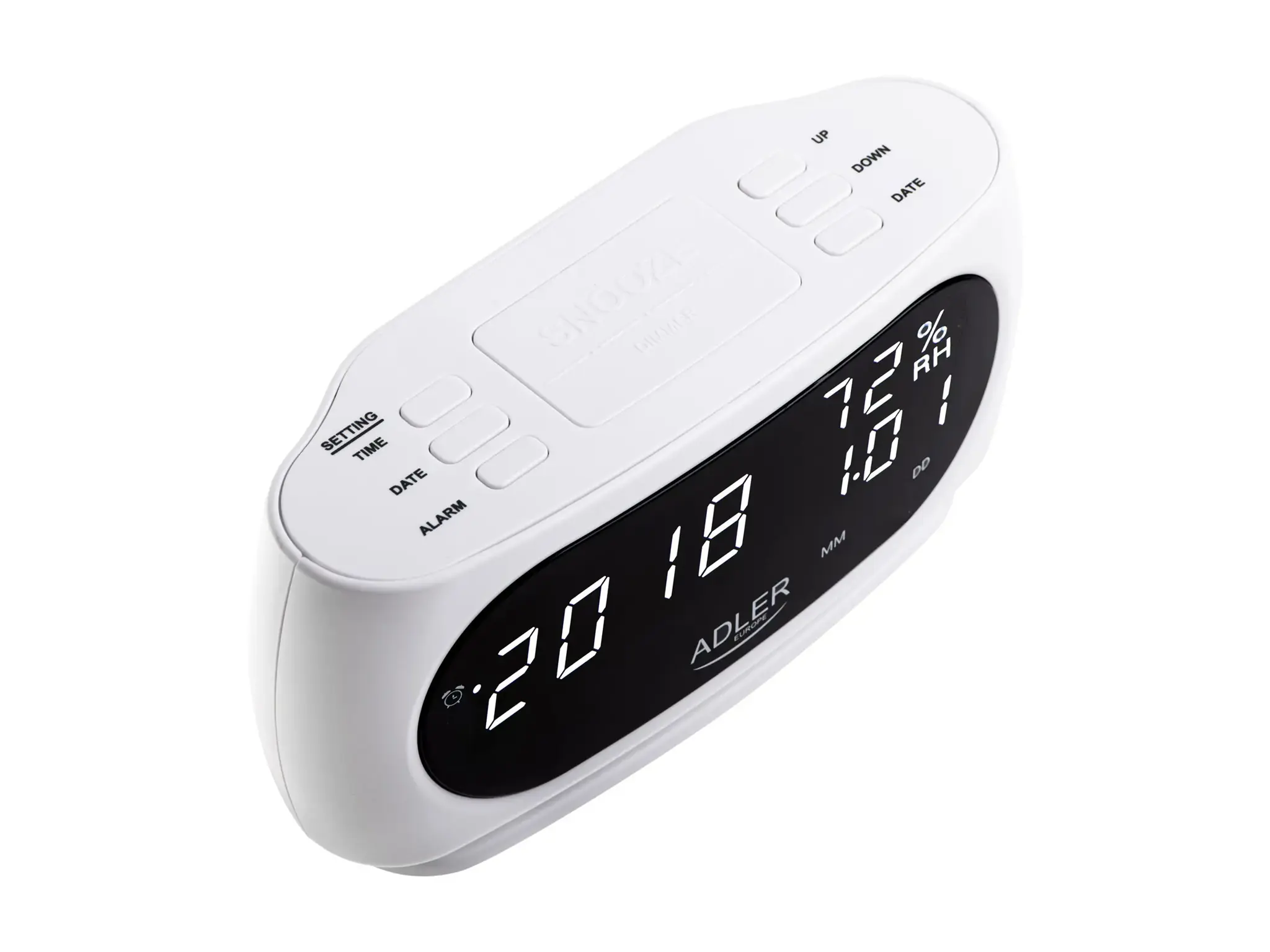 Adler AD 1186W alarm clock Digital alarm clock Black, White