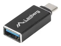 LANBERG AD-UC-UA-02 "Lanberg" adapteris USB TYPE-C(M)-AF 3.1, juodas