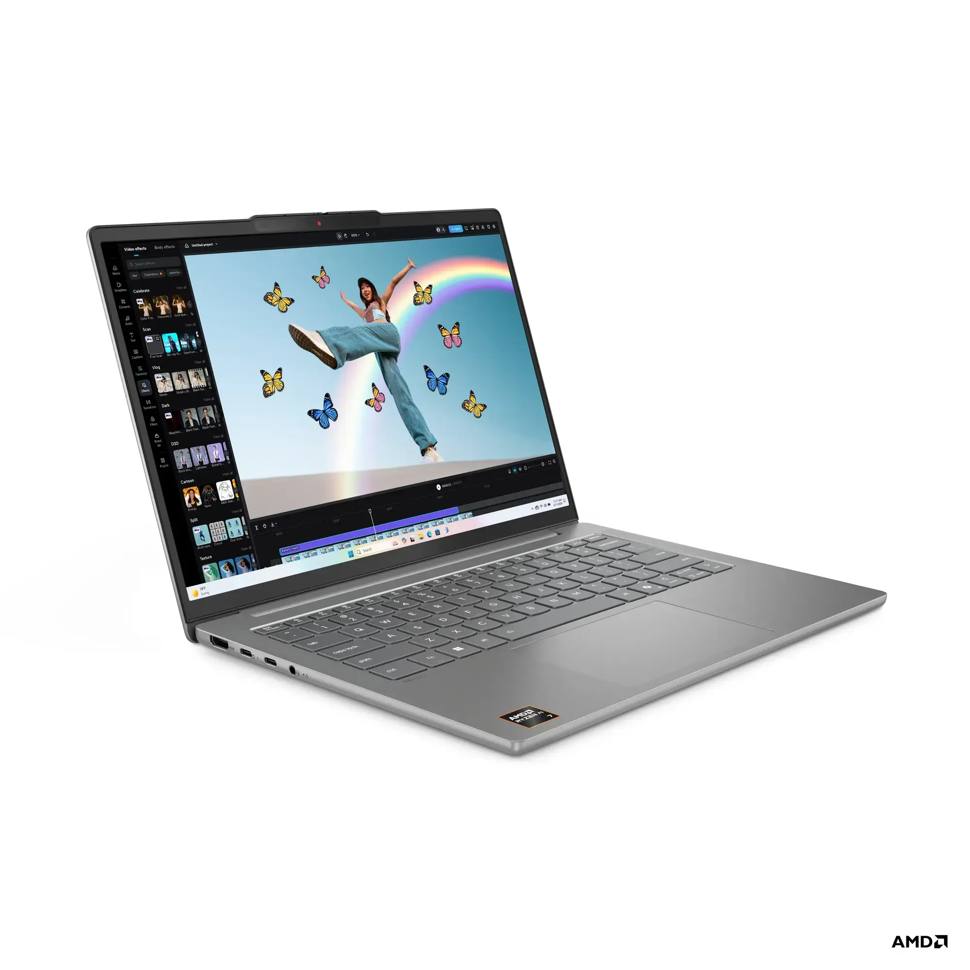 Nešiojamas kompiuteris Lenovo IdeaPad Slim 5 14ARP10, AMD Ryzen 5 7535HS (Max. 4.55GHz, 16M, 6C), 512 GB, 14 Coliai, Windows 11 Home