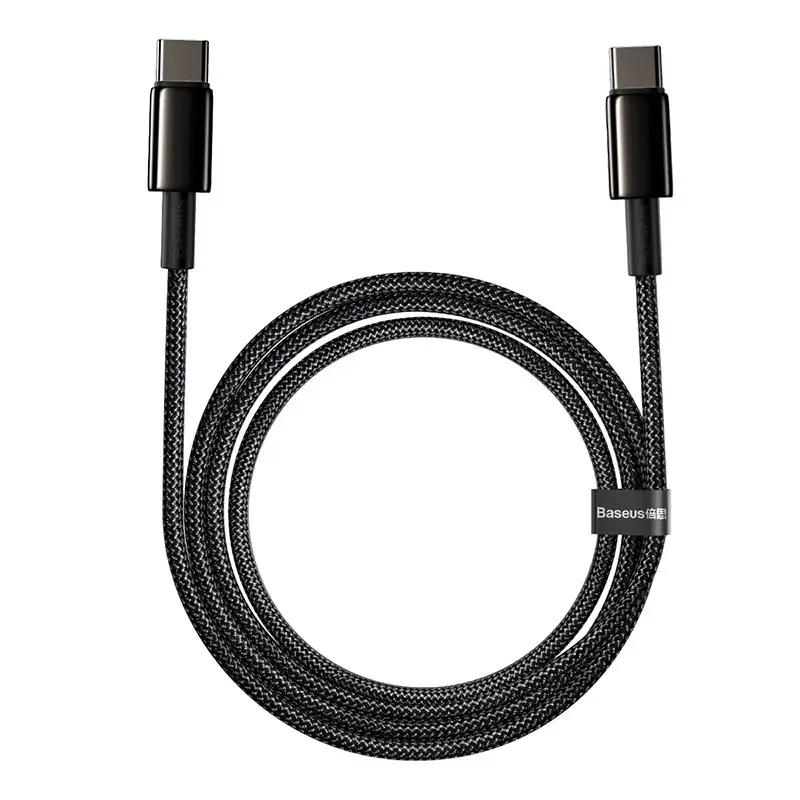 "Baseus" C tipo USB - C tipo USB kabelis "Power Delivery Quick Charge" 100W 5A 1 m juodas (juodas)
