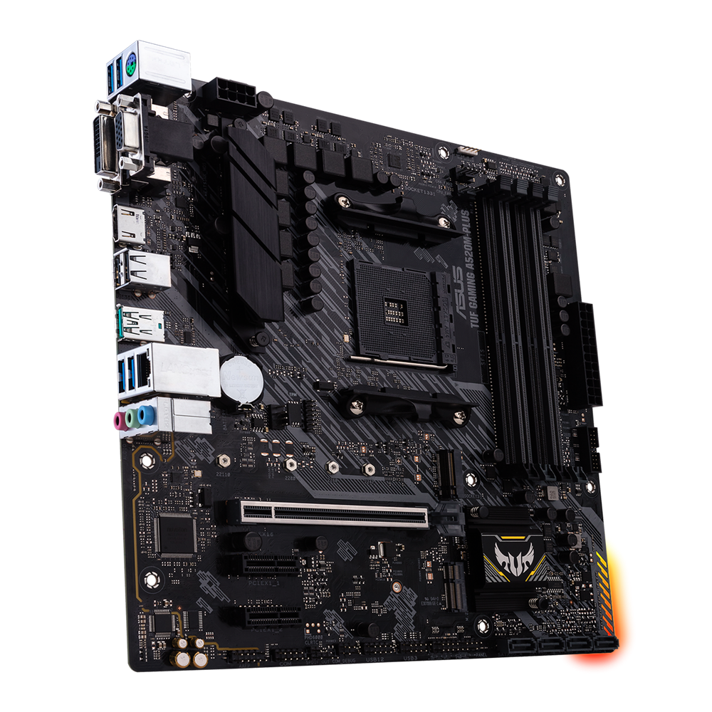 ASUS TUF GAMING A520M-PLUS WIFI, AMD, "Socket AM4", "AMD Ryzen™ 3", "AMD Ryzen™ 5", "AMD Ryzen™ 7", 3 kartos "AMD Ryzen™ 9", 5 kartos "AMD Ryzen 9", "Socket AM4", DDR4-SDRAM, 128 GB