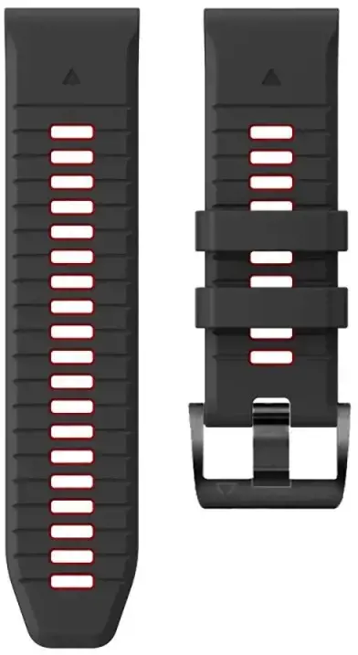 "Tech-Protect" laikrodžio dirželis IconBand Pro Garmin fenix 3/5X/3HR/5X Plus/6X/6X Pro/7X, juodas/raudonas