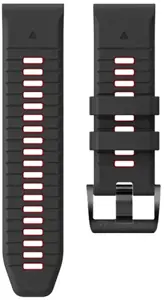 "Tech-Protect" laikrodžio dirželis IconBand Pro Garmin fenix 3/5X/3HR/5X Plus/6X/6X Pro/7X, juodas/raudonas