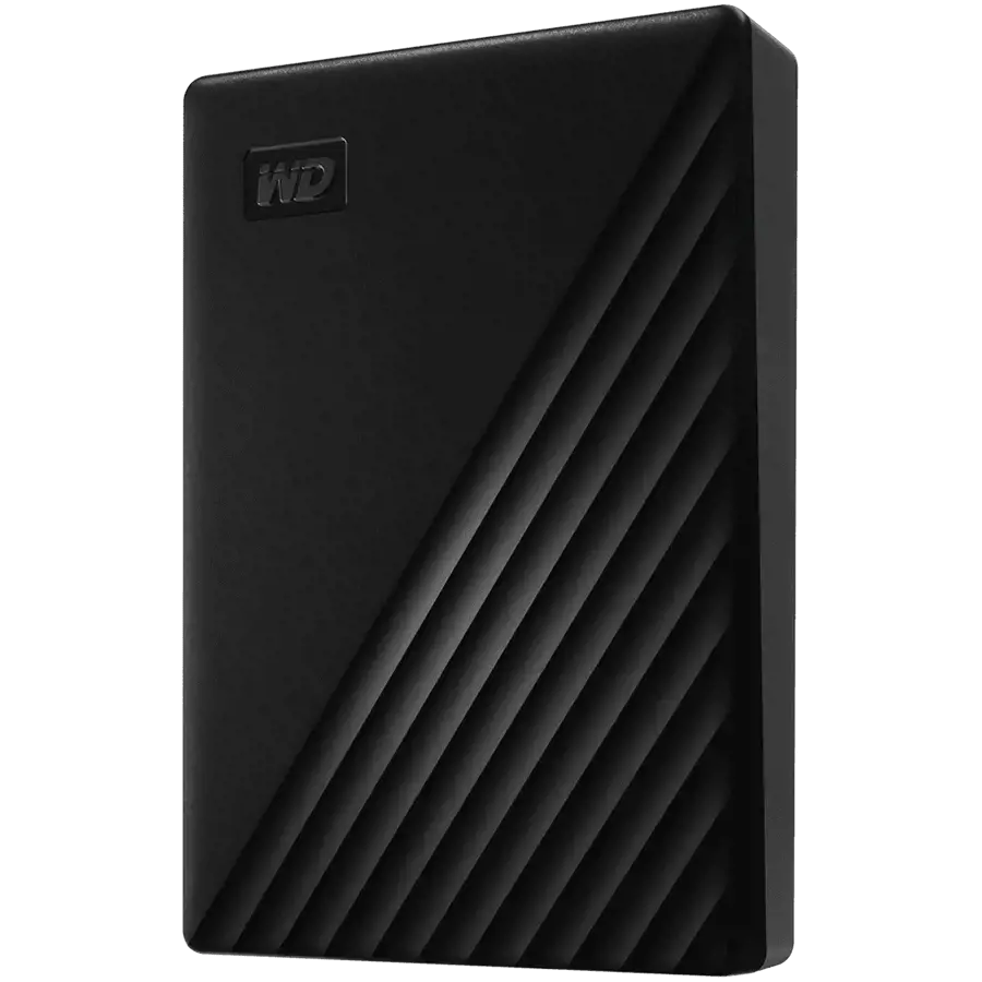 "WD My Passport" 5 TB nešiojamasis kietasis diskas USB3.0 USB2.0 suderinamas su USB2.0, juodas Mažmeninė prekyba
