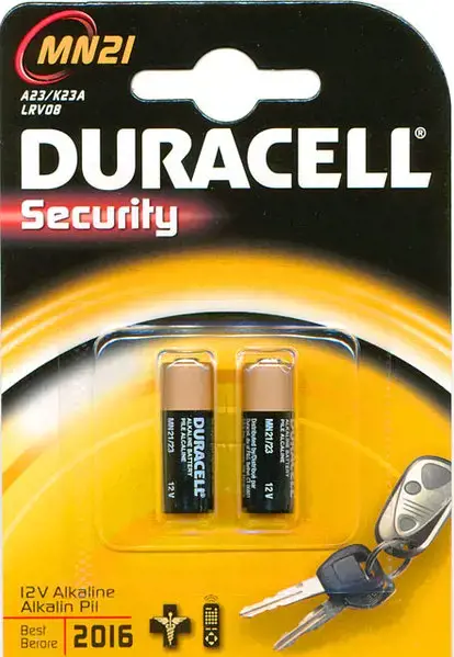 Duracell MN21, Single-use battery, Alkaline, 12 V, 2 pc(s), Black, Gold, Silver, 7.4 g