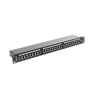 LANBERG PPS5-1024-B Lanberg Patch Panel 24 prievadų 1U, kat. 5e, ekranuota, juoda