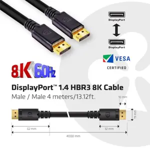 CLUB 3D DISPLAYPORT 1.4 M/M 4M 8K HBR3