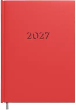 Darbo knyga-kalendorius 2027m. A5 raudona sp.
