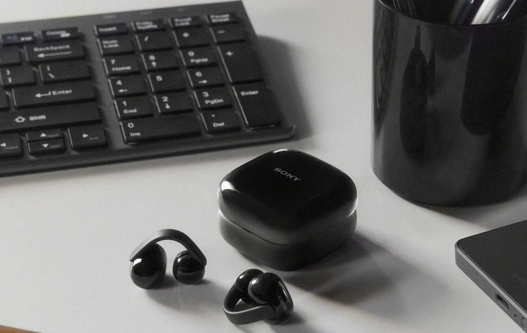 Sony LinkBuds WF-LC900 Clip Open-Ear Headphones,  Black | Sony