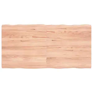 Stalviršis, šviesiai rudas, 120x60x(2-4) cm, medienos masyvas