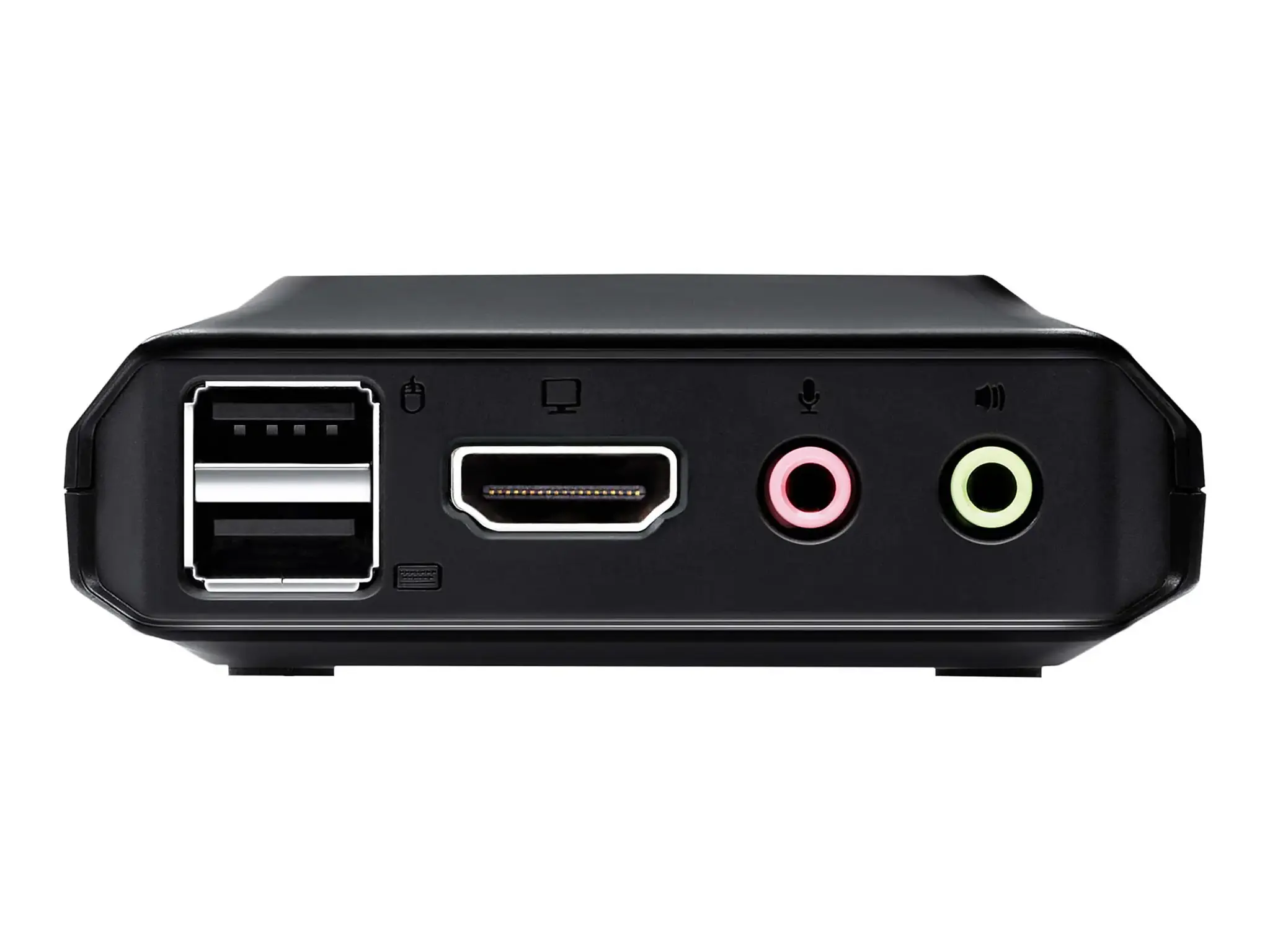 ATEN 2 prievadų USB 4K HDMI kabelinis KVM jungiklis su nuotoliniu prievadų parinkikliu, 4096 x 2160 taškų, 4K Ultra HD, 3,47 W, juodas