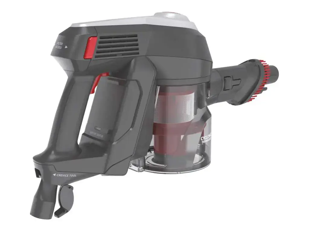 Hoover HF122GPT 011, Bagless, Titanium, 0.9 L, Rubber, Dry, Cyclonic, Fabric