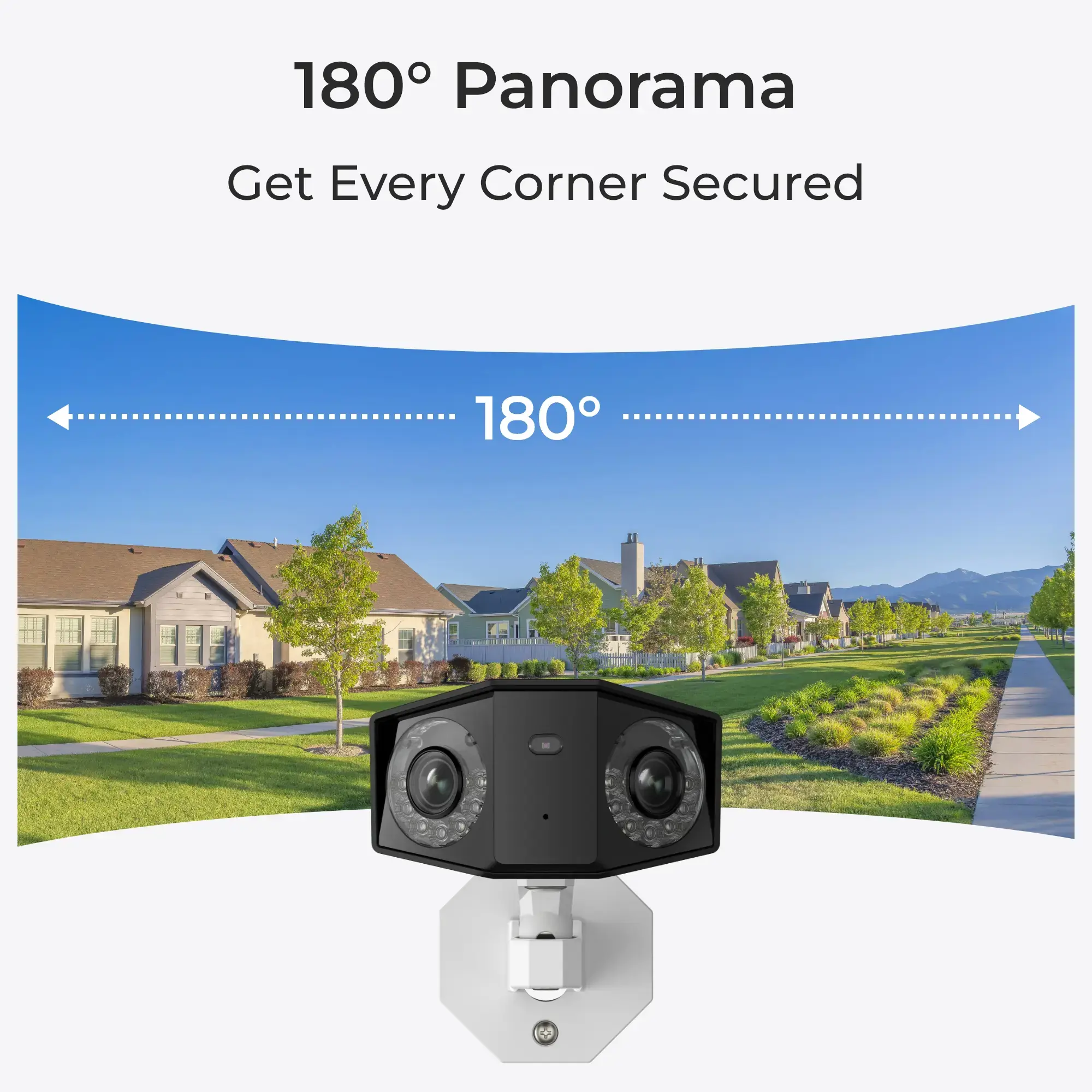 Reolink Duo Series P730 - 4K Outdoor PoE Camera, Dual-Lens, 180° Panoramic View, Person/Vehicle/Animal Detection, IP security camera, Outdoor, Wired, Google Assistant, 560 lm, 6500 K