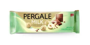 Pieniškas šokoladas PERGALE su riešutais, 250 g