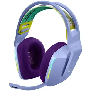 LOGITECH G733 LIGHTSPEED belaidės RGB žaidimų ausinės - LILAC