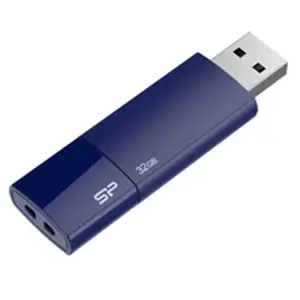 "Silicon Power Ultima U05", 32 GB, USB Type-A, 2.0, skaidrių, 9,2 g, mėlyna