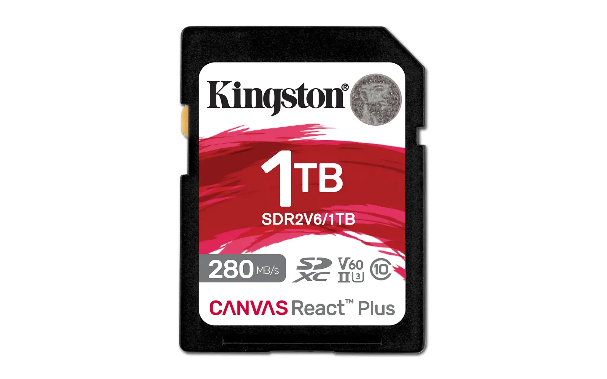 Kingston Technology 1TB Canvas React Plus SDXC UHS-II 280R/150W U3 V60 for Full HD/4K, 1 TB, SDXC, Class 10, UHS-II, 280 MB/s, 150 MB/s