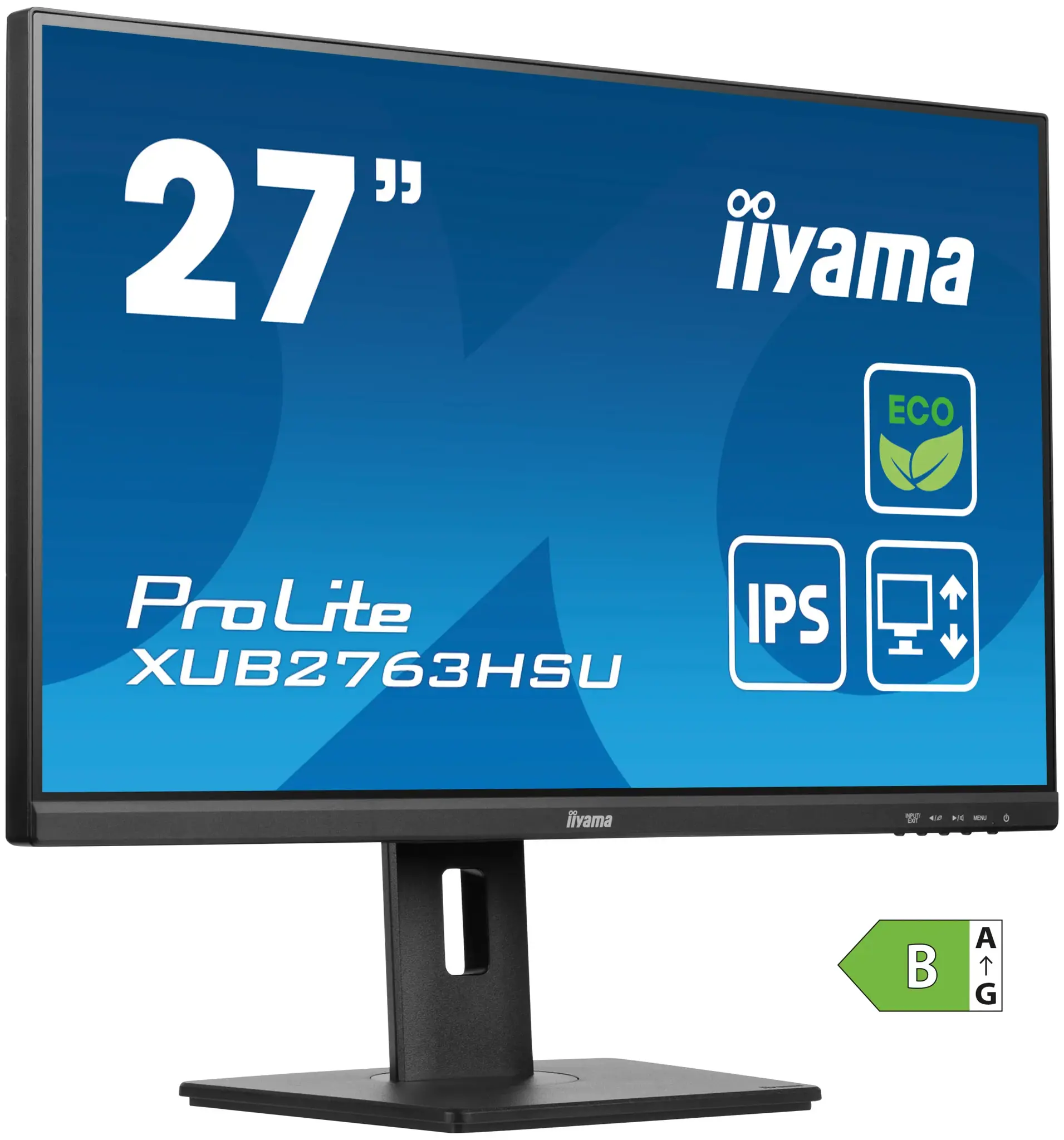 iiyama ProLite XUB2763HSU-B1, 68.6 cm (27"), 1920 x 1080 pixels, Full HD, LED, 3 ms, Black
