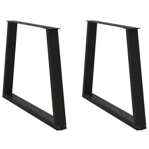Valgomojo stalo kojelės, V formos, 2 vnt., juodos, 90x(72-73,3) cm, plienas