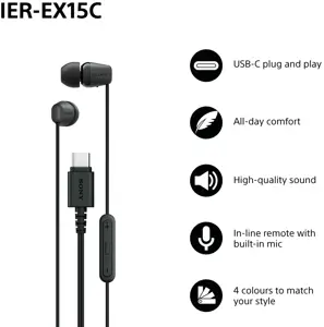 Sony headset IER-EX15C, black