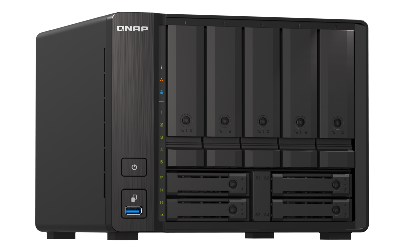 QNAP TS-H973AX, NAS, bokštas, "AMD Ryzen", V1500B, juodas