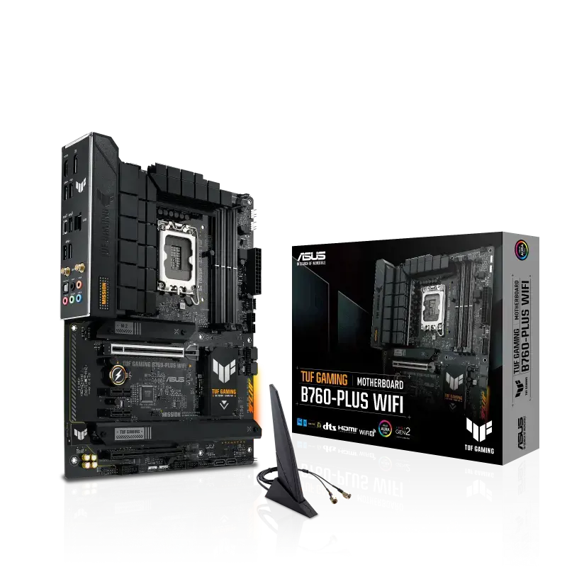 ASUS TUF Gaming B760-Plus WIFI, "Intel", LGA 1700, "Intel® Celeron®", "Intel® Core™ i3", "Intel® Core™ i5", "Intel® Core™ i7", LGA 1700, DDR5-SDRAM, 128 GB