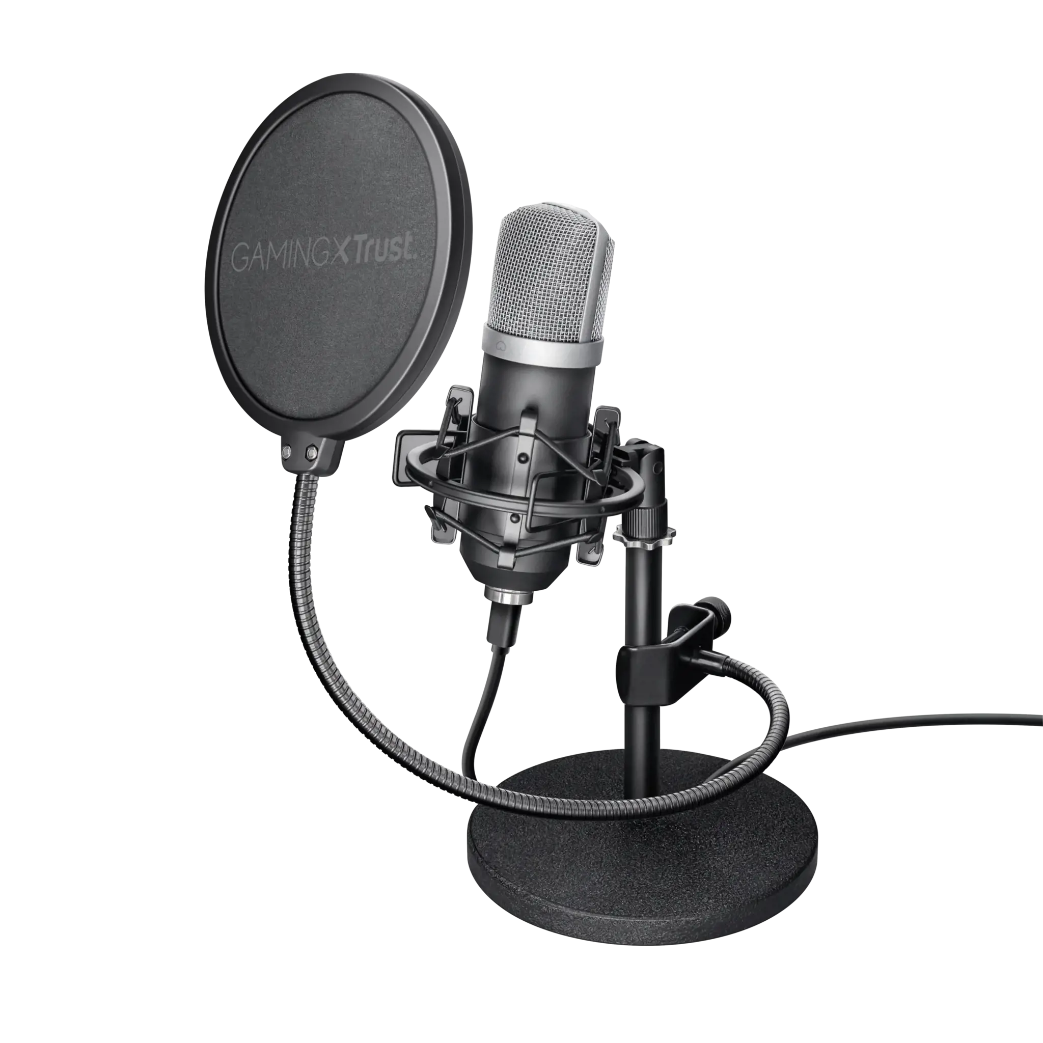 Trust 21753, Studijos mikrofonas, 20 - 20000 Hz, kardioidinis, laidinis, USB, juodas