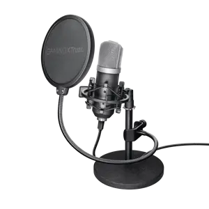 Trust 21753, Studijos mikrofonas, 20 - 20000 Hz, kardioidinis, laidinis, USB, juodas