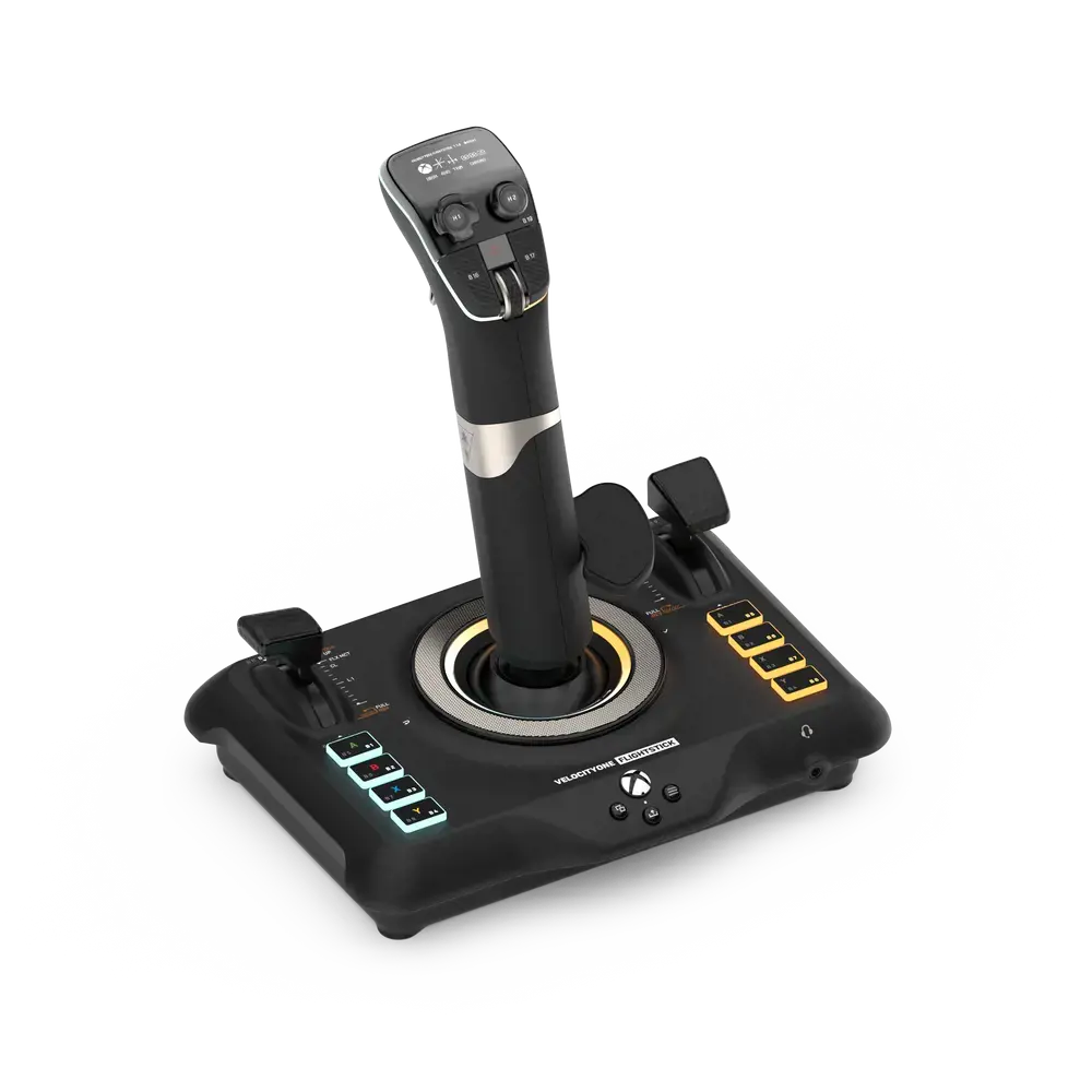 "Turtle Beach VelocityOne", Joystick, kompiuteris, "Xbox One", "Xbox Series S", "Xbox Series X", laidinis ir belaidis, "Bluetooth" / USB, C tipo USB, juodas