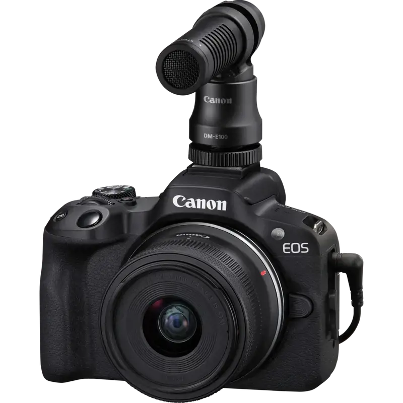 "Canon EOS R50", juoda + RF-S 18-45mm F4.5-6.3 IS STM rinkinys, 24,2 MP, 6000 x 4000 taškų, CMOS, 4K Ultra HD, jutiklinis ekranas, juoda