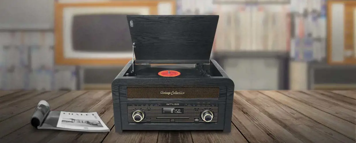 "Muse" grotuvo mikrosistema MT-115W USB jungtis, "Bluetooth", CD grotuvas, belaidis ryšys, AUX įvestis, FM radijas,