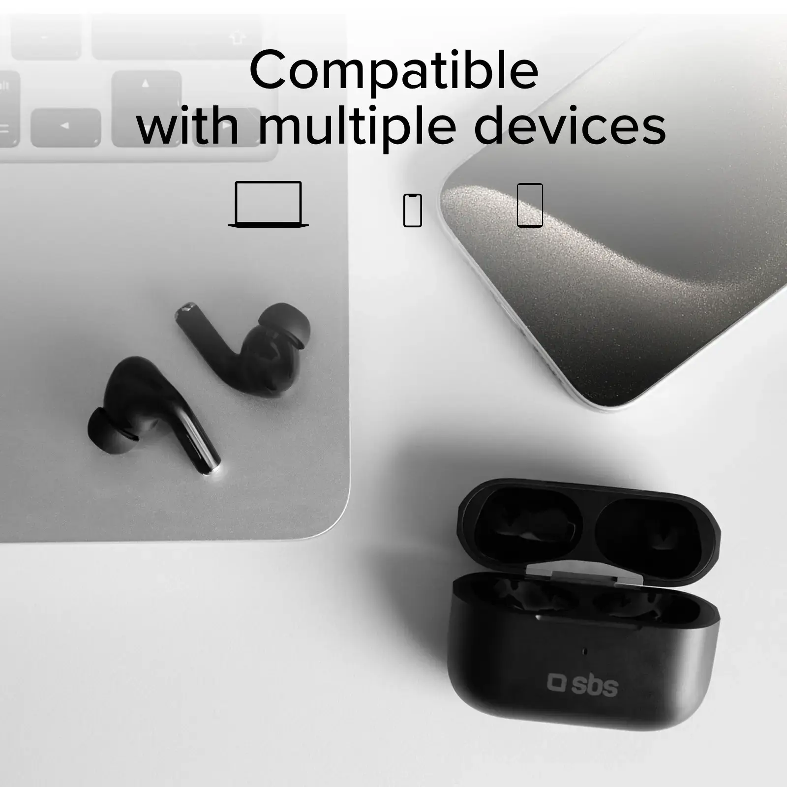 SBS wireless earbuds Air Kab Max TWS, black