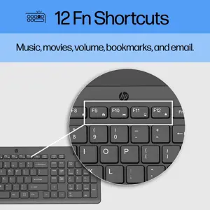 HP 150 laidinė klaviatūra, pilno dydžio (100 %), USB, mechaninė, QWERTY, juoda