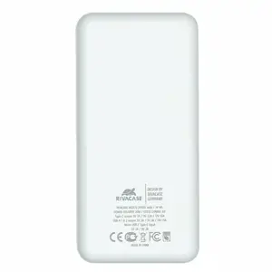 MAITINIMO BANKAS USB 20000MAH/VA2572 WHITE RIVACASE