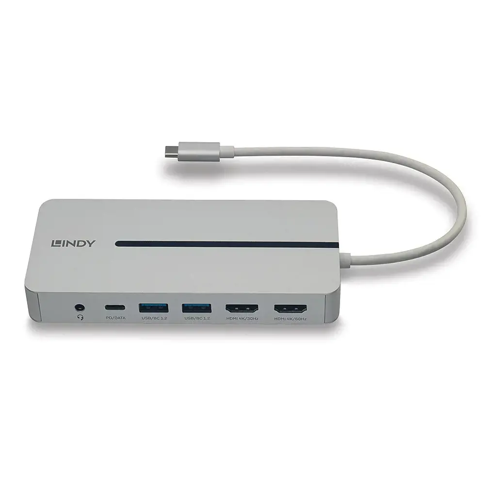 Lindy 43360, laidinis, USB 3.2 Gen 1 (3.1 Gen 1) Type-C, 3,5 mm, sidabrinis, baltas, -20 - 40 °C, -40 - 80 °C