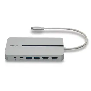 Lindy 43360, laidinis, USB 3.2 Gen 1 (3.1 Gen 1) Type-C, 3,5 mm, sidabrinis, baltas, -20 - 40 °C, -40 - 80 °C