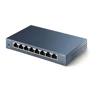TP-LINK 8 prievadų metalinis gigabitinis komutatorius 5 10/100/1000M RJ45 prievadai palaiko GMP Snooping IEEE 802.1p QoS Plug and Play metalinis korpusas